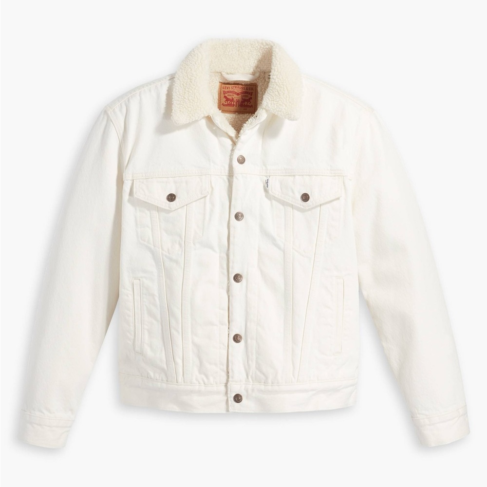 Levi's Women’s White Sherpa Lined Trucker Jacket